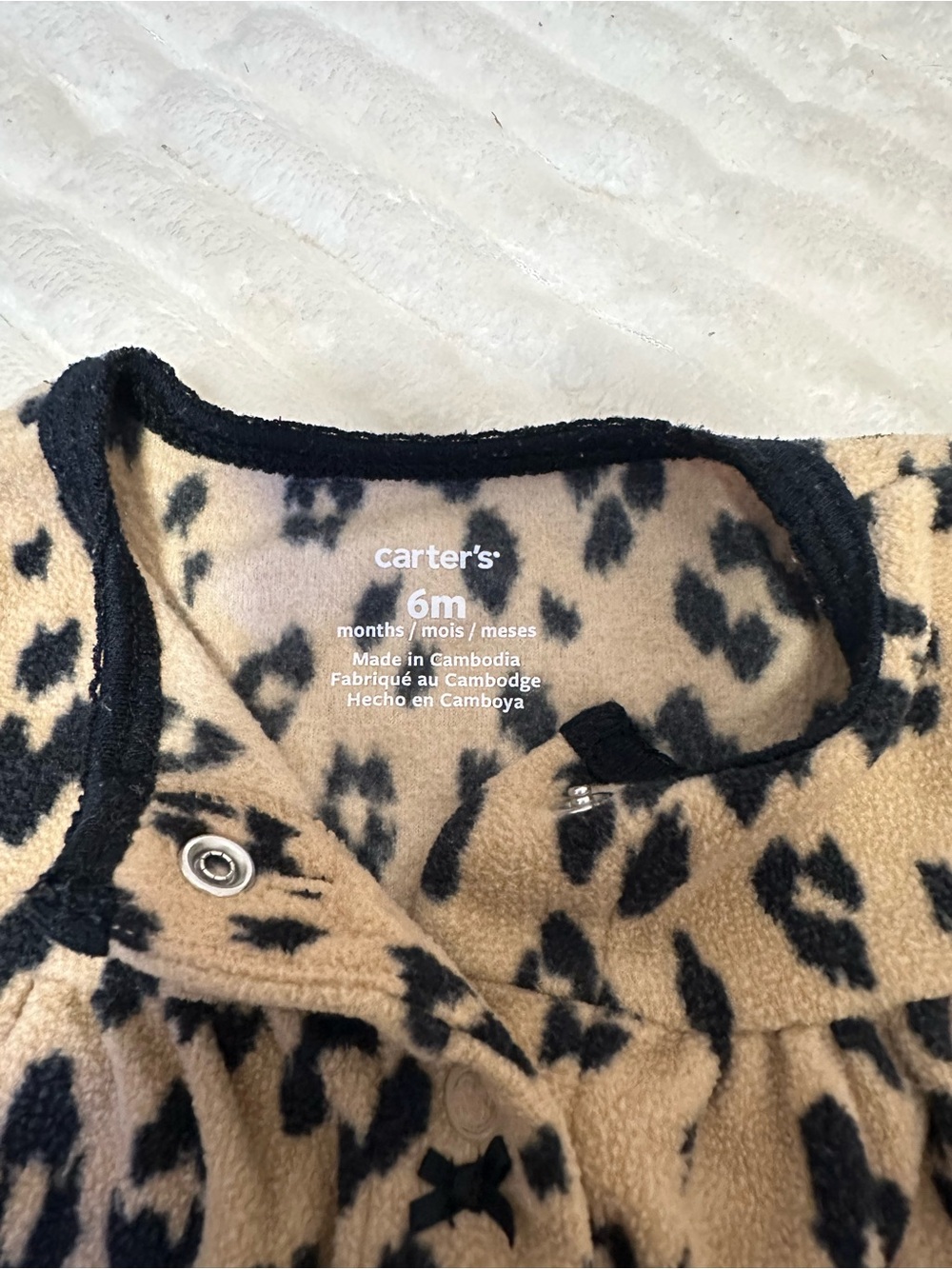 Carters Leopard Print Baby Footed Pajamas and Old Navy Romper Set - Picture 7 of 7